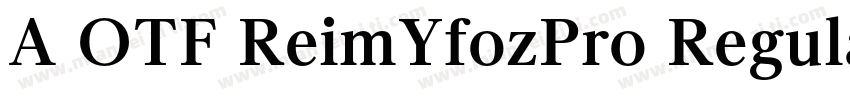 A OTF ReimYfozPro Regular字体转换